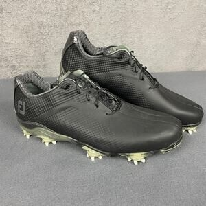 FootJoy D.N.A. Golf Shoes Mens Size 8.5 Black OptiFlex Cleats Performance 53455